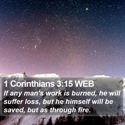 1 Corinthians 3:15 WEB Bible Verse Image