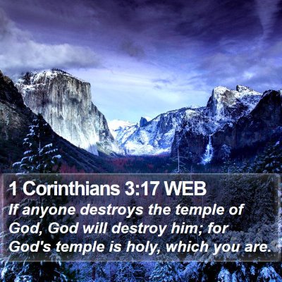 1 Corinthians 3:17 WEB Bible Verse Image