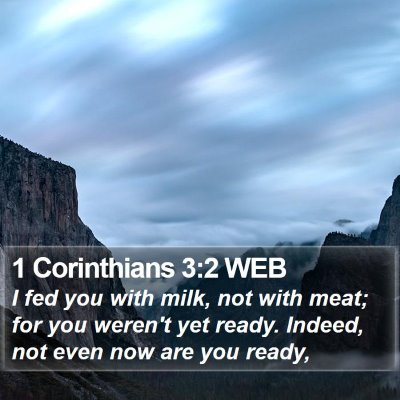 1 Corinthians 3:2 WEB Bible Verse Image
