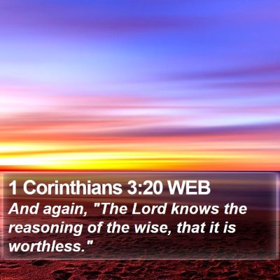 1 Corinthians 3:20 WEB Bible Verse Image