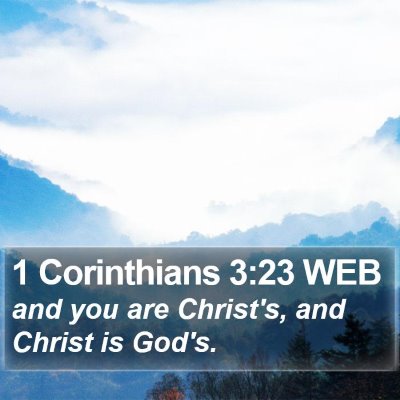 1 Corinthians 3:23 WEB Bible Verse Image