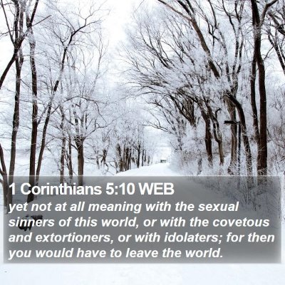 1 Corinthians 5:10 WEB Bible Verse Image