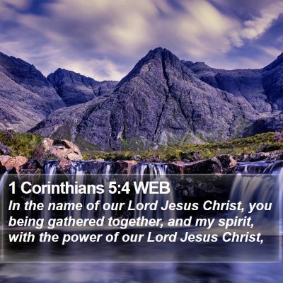 1 Corinthians 5:4 WEB Bible Verse Image
