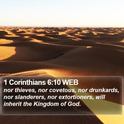 1 Corinthians 6:10 WEB Bible Verse Image