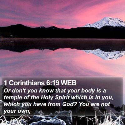 1 Corinthians 6:19 WEB Bible Verse Image