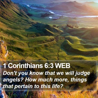 1 Corinthians 6:3 WEB Bible Verse Image