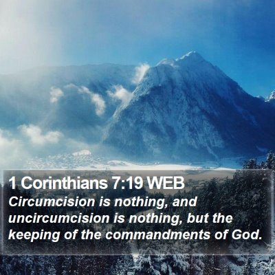 1 Corinthians 7:19 WEB Bible Verse Image