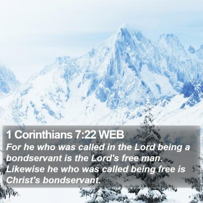 1 Corinthians 7:22 WEB Bible Verse Image