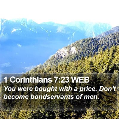 1 Corinthians 7:23 WEB Bible Verse Image