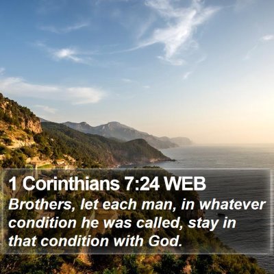 1 Corinthians 7:24 WEB Bible Verse Image