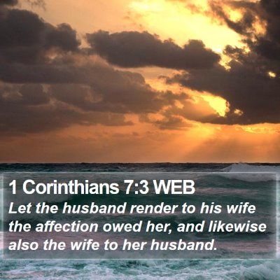 1 Corinthians 7:3 WEB Bible Verse Image