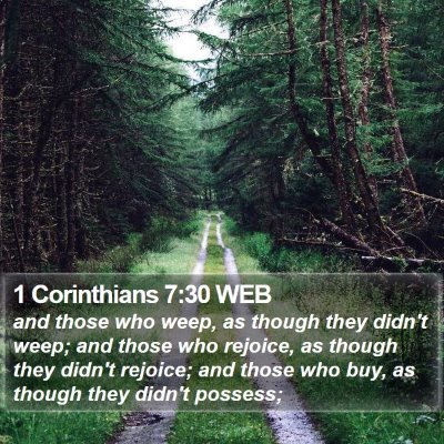 1 Corinthians 7:30 WEB Bible Verse Image