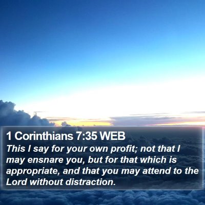 1 Corinthians 7:35 WEB Bible Verse Image
