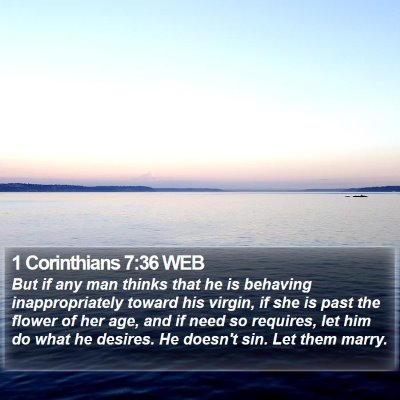 1 Corinthians 7:36 WEB Bible Verse Image