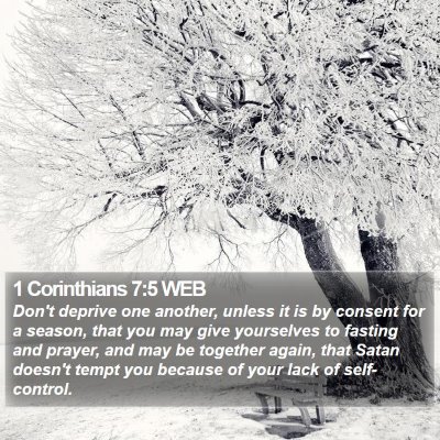 1 Corinthians 7:5 WEB Bible Verse Image