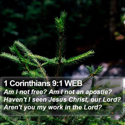1 Corinthians 9:1 WEB Bible Verse Image