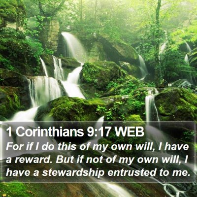 1 Corinthians 9:17 WEB Bible Verse Image