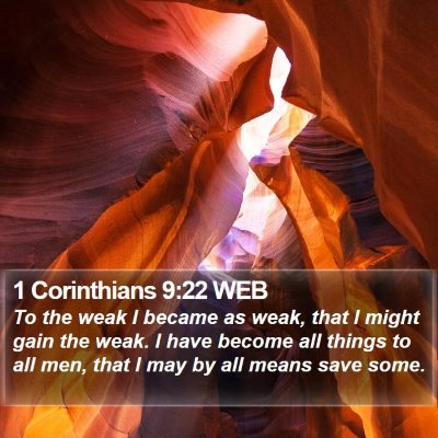 1 Corinthians 9:22 WEB Bible Verse Image