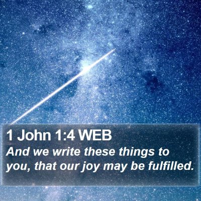 1 John 1:4 WEB Bible Verse Image