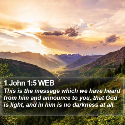1 John 1:5 WEB Bible Verse Image