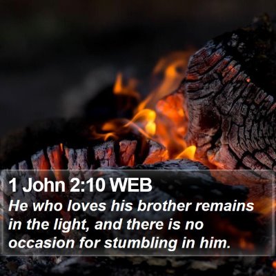 1 John 2:10 WEB Bible Verse Image