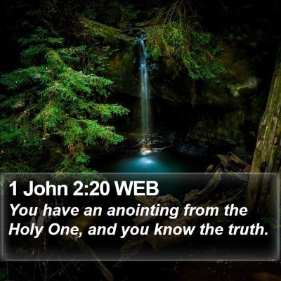 1 John 2:20 WEB Bible Verse Image