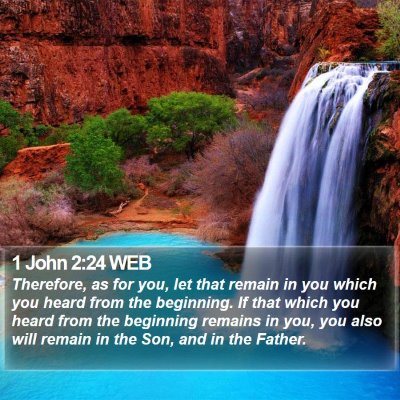 1 John 2:24 WEB Bible Verse Image