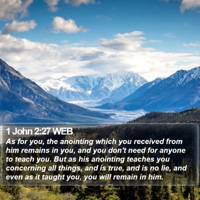 1 John 2:27 WEB Bible Verse Image