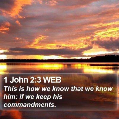 1 John 2:3 WEB Bible Verse Image