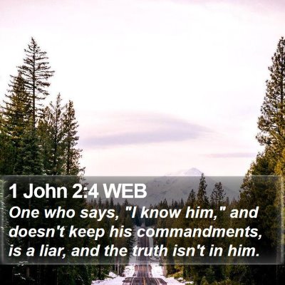 1 John 2:4 WEB Bible Verse Image
