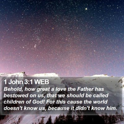 1 John 3:1 WEB Bible Verse Image