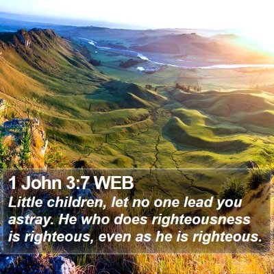 1 John 3:7 WEB Bible Verse Image