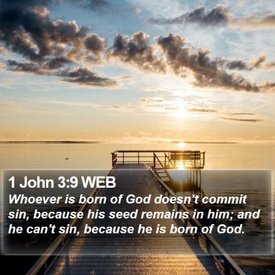 1 John 3:9 WEB Bible Verse Image