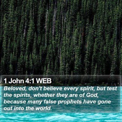 1 John 4:1 WEB Bible Verse Image