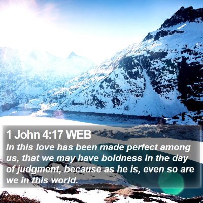 1 John 4:17 WEB Bible Verse Image