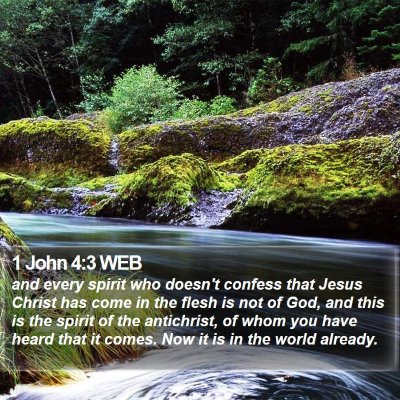 1 John 4:3 WEB Bible Verse Image