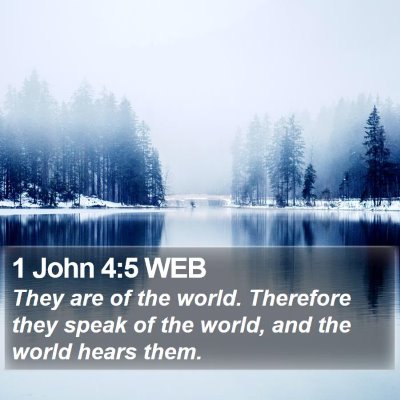 1 John 4:5 WEB Bible Verse Image