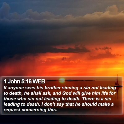 1 John 5:16 WEB Bible Verse Image