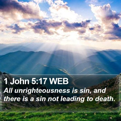 1 John 5:17 WEB Bible Verse Image