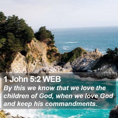 1 John 5:2 WEB Bible Verse Image