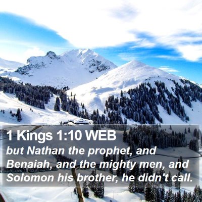 1 Kings 1:10 WEB Bible Verse Image