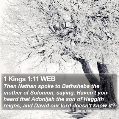 1 Kings 1:11 WEB Bible Verse Image