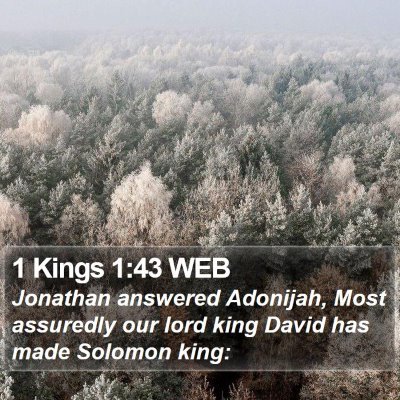 1 Kings 1:43 WEB Bible Verse Image