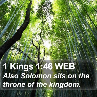 1 Kings 1:46 WEB Bible Verse Image