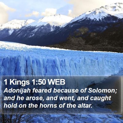 1 Kings 1:50 WEB Bible Verse Image