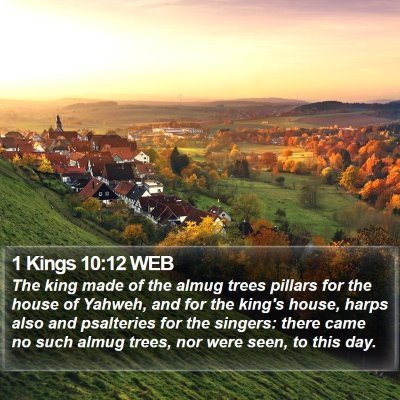 1 Kings 10:12 WEB Bible Verse Image
