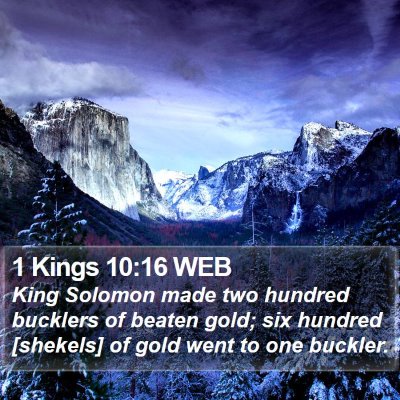 1 Kings 10:16 WEB Bible Verse Image