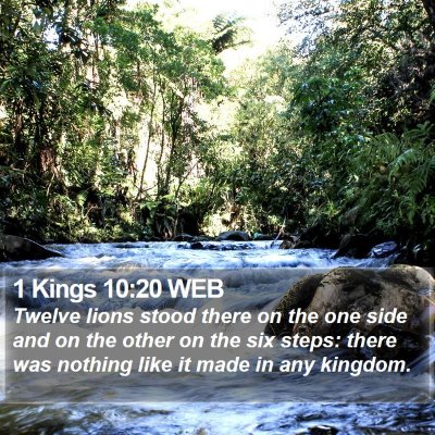 1 Kings 10:20 WEB Bible Verse Image
