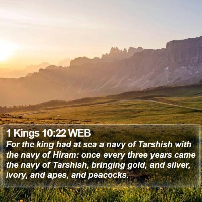 1 Kings 10:22 WEB Bible Verse Image