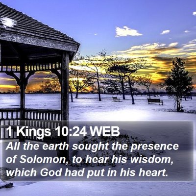 1 Kings 10:24 WEB Bible Verse Image